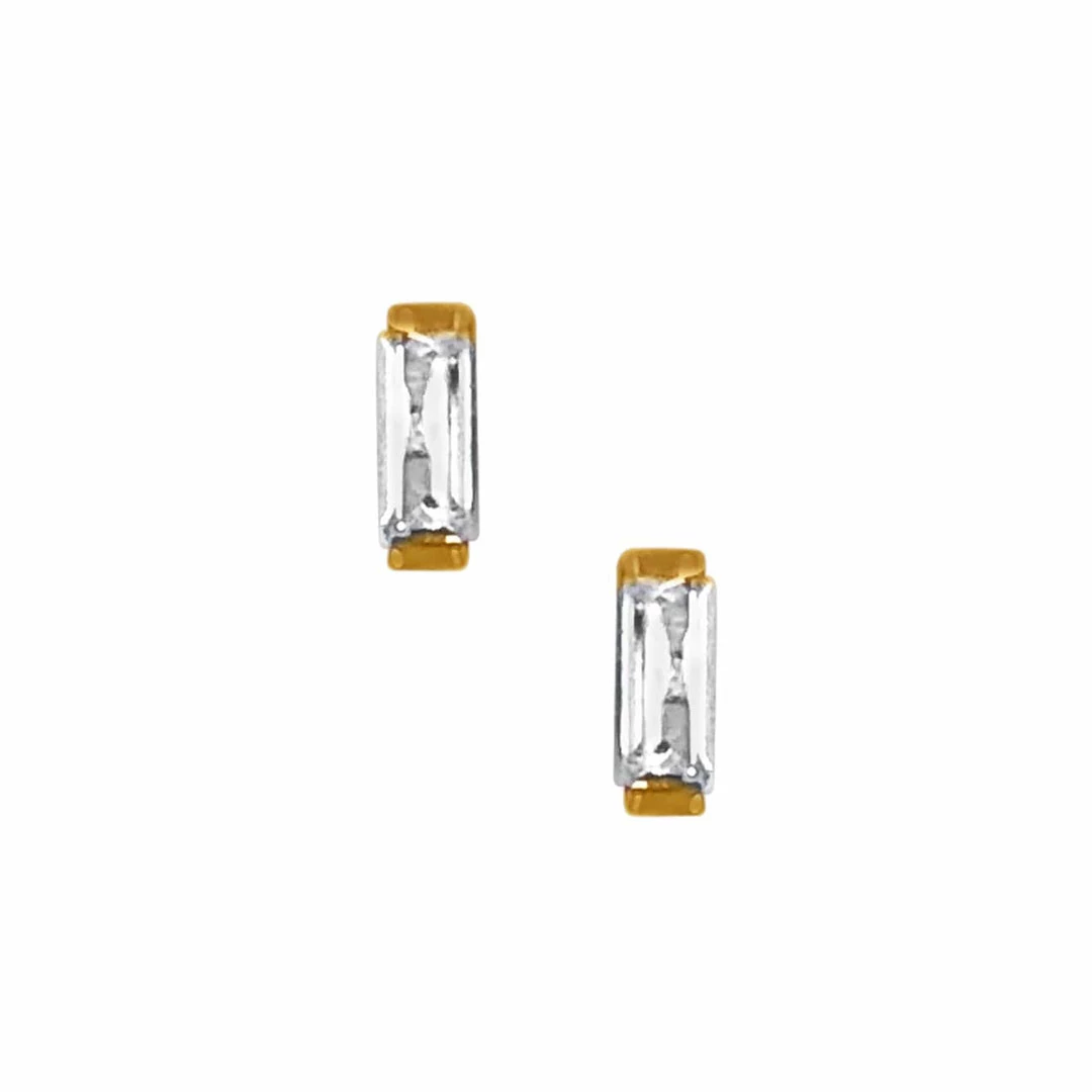 Athra Baguette Crystal Stud Earring 1 Athra Baguette Crystal Stud Earring