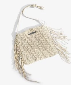 MILK MONEY Fringed Woven Rope Crossbody Bag Accessories