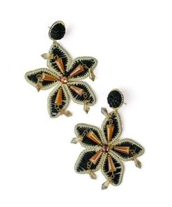 Treasure Jewels Hawaiian Flower Woven Earrings