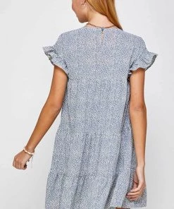 Solution New Arrivals Ruffled Cap Sleeve Babydoll Dress