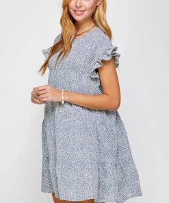 Solution New Arrivals Ruffled Cap Sleeve Babydoll Dress