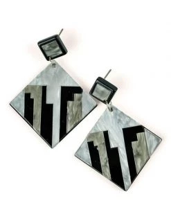 MILK MONEY Accessories Art Deco Drop Earrings
