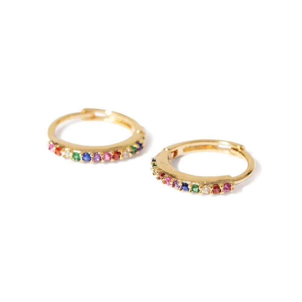 Montana Aster Crystal Pavé Huggie Earrings 3 Montana Aster Crystal Pavé Huggie Earrings