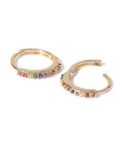 Montana Aster Crystal Pavé Huggie Earrings 7 Montana Aster Crystal Pavé Huggie Earrings