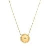 Athra Sun Charm Pavé Necklace