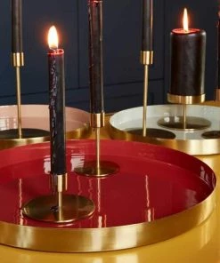 Be Home Small Gold & Stardew Enamel Round Tray New Arrivals