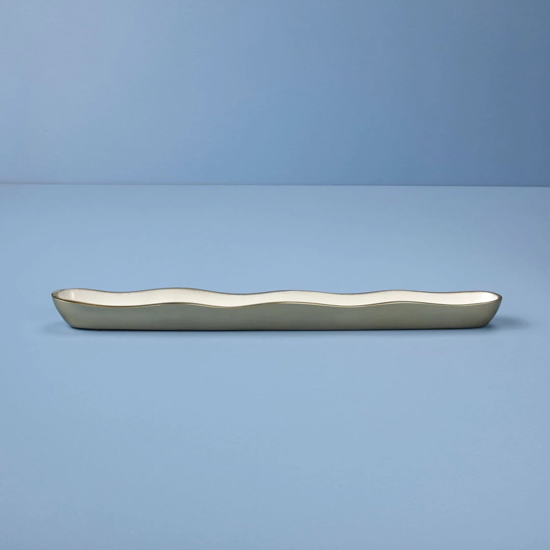 Be Home Champagne & Enamel Wave Edge Oval Dish New Arrivals 2 Be Home Champagne & Enamel Wave Edge Oval Dish New Arrivals