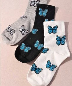 Merveille Butterfly Crew Socks