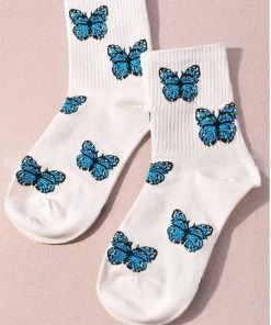 Merveille Butterfly Crew Socks