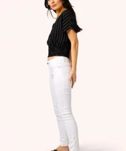 I&M JEANS New Arrivals White Denim Skinny Ankle Jeans
