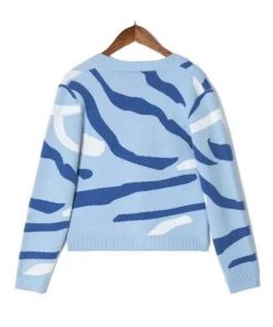 MILK MONEY - DropShip Blue Camo Knit Cardigan