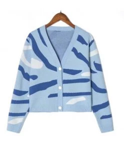 MILK MONEY - DropShip Blue Camo Knit Cardigan