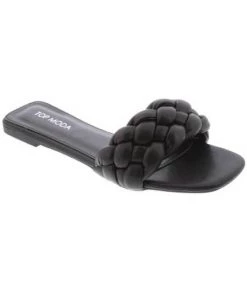 GM GLOBALENTERPRISE INC Puff Braided Slide Sandals