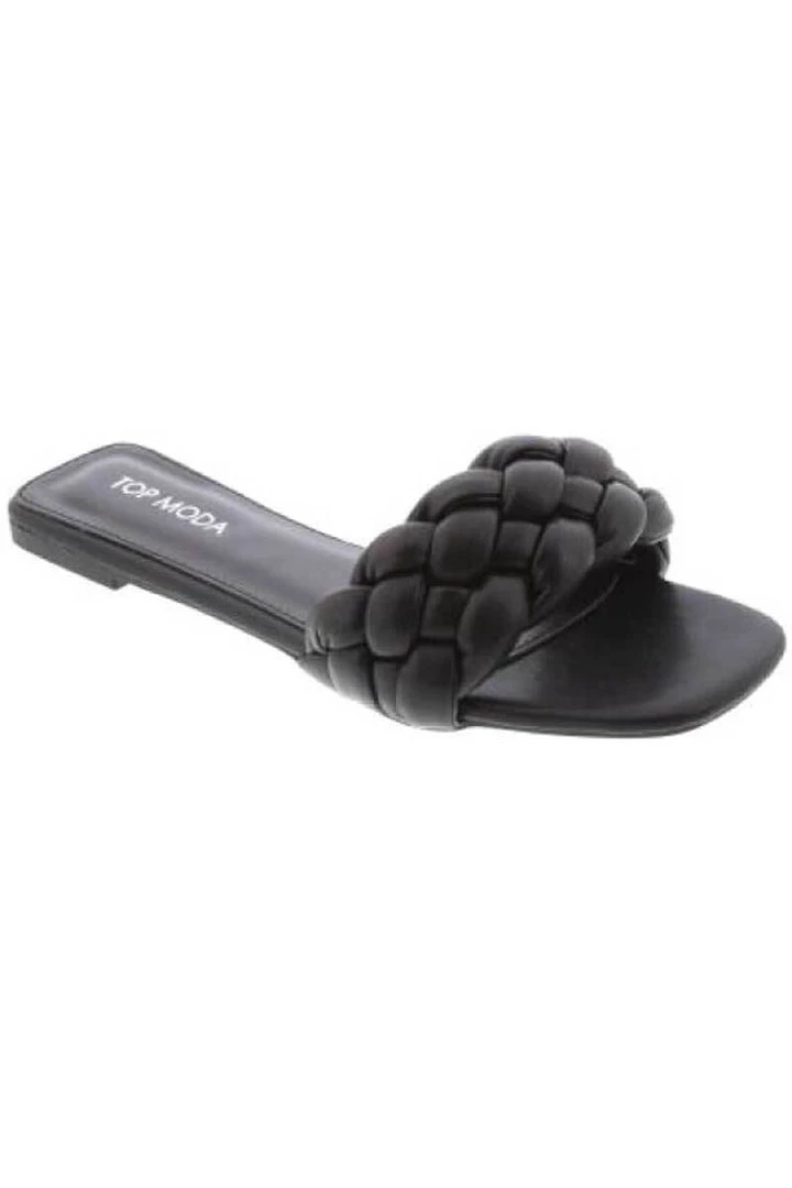 GM GLOBALENTERPRISE INC Puff Braided Slide Sandals 2 GM GLOBALENTERPRISE INC Puff Braided Slide Sandals