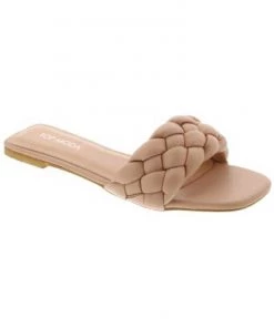 GM GLOBALENTERPRISE INC Puff Braided Slide Sandals