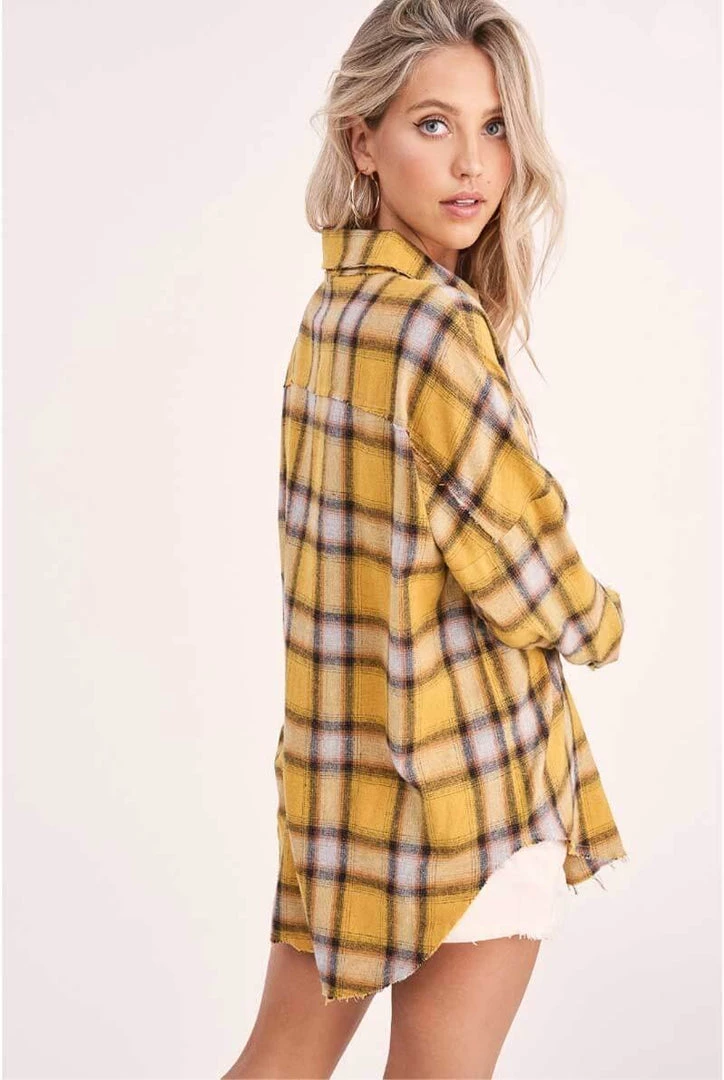 La Miel Brianna Yellow + Black Plaid Shirt New Arrivals 2 La Miel Brianna Yellow + Black Plaid Shirt New Arrivals