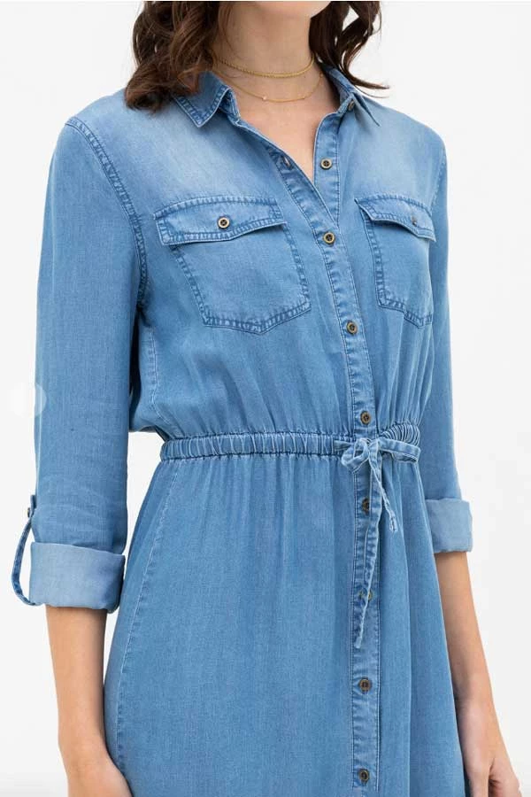 Love Tree Button Down Tencel Denim Midi Shirt Dress New Arrivals 7 Love Tree Button Down Tencel Denim Midi Shirt Dress New Arrivals