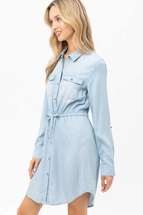 Love Tree Button Down Tencel Denim Midi Shirt Dress New Arrivals 4 Love Tree Button Down Tencel Denim Midi Shirt Dress New Arrivals