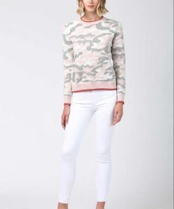 Fate Camo Print Crew Neck Sweater New Arrivals