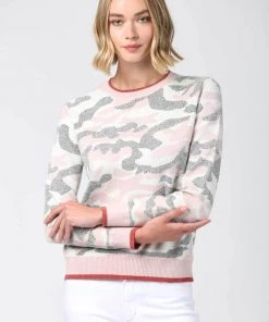 Fate Camo Print Crew Neck Sweater New Arrivals