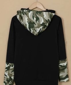 Sweet Lover Fashion Camo Print Double Hood - Thumb Hole Hoodie