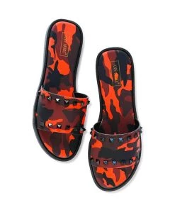 Jay Moore Corp. Spiked Studded Camo Sandals Shoes