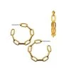 Volpe New Arrivals Chain Link Huggie Hoop Earrings