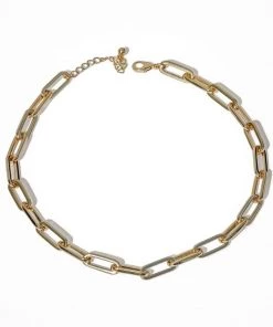 MILK MONEY Accessories Chloe Gold Square Link Chain Necklace