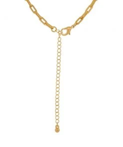 MILK MONEY Accessories Chloe Gold Square Link Chain Necklace