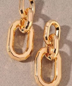 Merveille Chunky Oversized Drop Chain Earrings