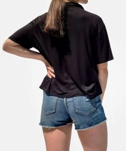 Hyfve Classic Silk Button Down Top Clothing