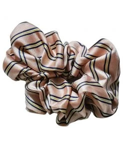 MILK MONEY Accessories Classic Silk Striped Scrunchie