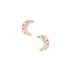 Volpe New Arrivals Crescent Moon Pavé Stud Earrings