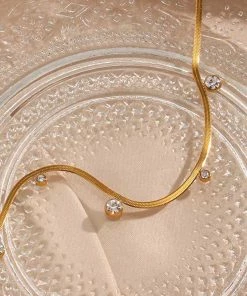 MILK MONEY - DropShip Crystal Herringbone Chain Choker Necklace New Arrivals 11 MILK MONEY - DropShip Crystal Herringbone Chain Choker Necklace New Arrivals