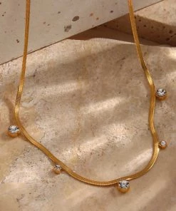 MILK MONEY - DropShip Crystal Herringbone Chain Choker Necklace New Arrivals 9 MILK MONEY - DropShip Crystal Herringbone Chain Choker Necklace New Arrivals