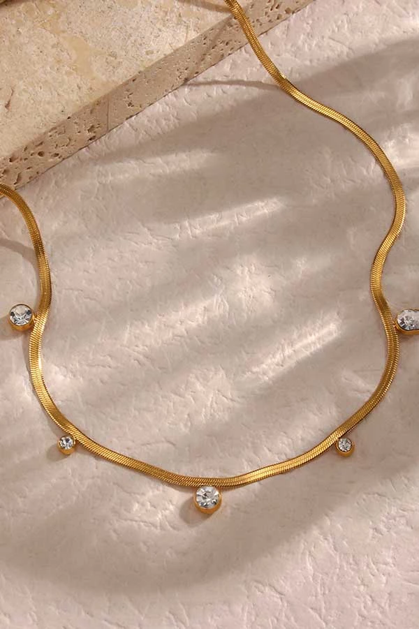 MILK MONEY - DropShip Crystal Herringbone Chain Choker Necklace New Arrivals 6 MILK MONEY - DropShip Crystal Herringbone Chain Choker Necklace New Arrivals