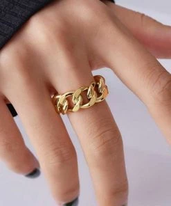 MILK MONEY - DropShip Curb Chain Link Open Ring