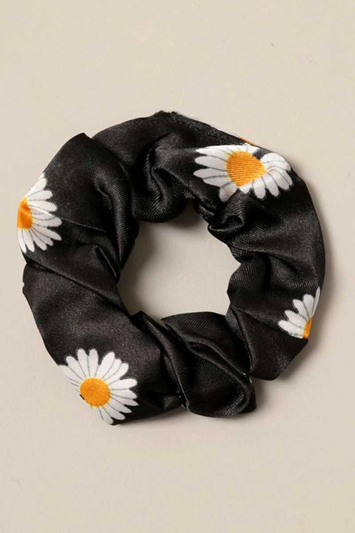 Fashion City Daisy Print Silk Hair Scrunchies New Arrivals 9 Fashion City Daisy Print Silk Hair Scrunchies New Arrivals