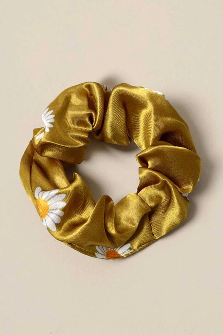 Fashion City Daisy Print Silk Hair Scrunchies New Arrivals 7 Fashion City Daisy Print Silk Hair Scrunchies New Arrivals
