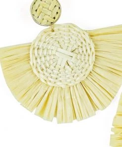 MILK MONEY Accessories Raffia Fringe Earrings