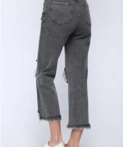 Fate Distressed Straight Leg Jeans New Arrivals