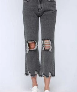 Fate Distressed Straight Leg Jeans New Arrivals
