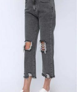 Fate Distressed Straight Leg Jeans New Arrivals