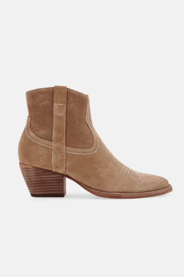 Dolce Vita Silma Bootie In Truffle Suede 1 Dolce Vita Silma Bootie In Truffle Suede