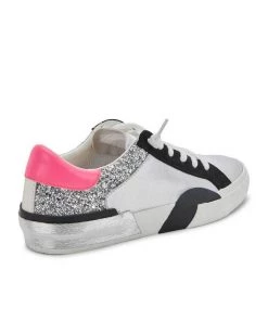 Dolce Vita Zina Sneaker In Silver Leather