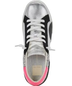Dolce Vita Zina Sneaker In Silver Leather