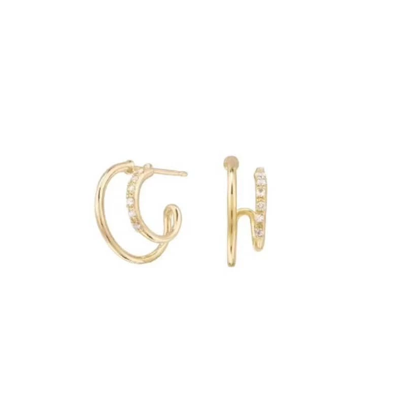 ShopLaluv Double Hoop 14k Gold Vermeil Earrings New Arrivals 1 ShopLaluv Double Hoop 14k Gold Vermeil Earrings New Arrivals