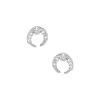 Volpe Double Horn Pavé Stud Earrings