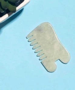 Earth Harbor Naturals Island Jade Gemstone Massaging Comb + Gua Sha New Arrivals