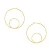 MILK MONEY Elena Double Circle Gold Hoop Accessories